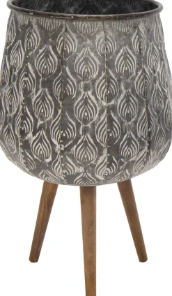 Sale Mega Collections Blumentopf Emir D 25,5 H 50 cm grau Blumentöpfe|Blumentöpfe & Pflanzgefäße