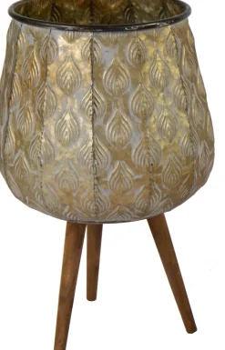 New Mega Collections Blumentopf Emir D 25,5 H 50 cm gold Blumentöpfe|Blumentöpfe & Pflanzgefäße