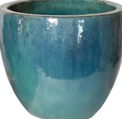 Mega Collections Blumentopf Debora hellblau D 30 H 26 cm Blumentöpfe|Blumentöpfe & Pflanzgefäße