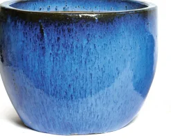 New Mega Collections Blumentopf Debora blau D 38 H 32 cm Blumentöpfe|Blumentöpfe & Pflanzgefäße