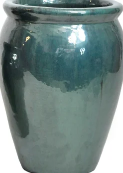 Mega Collections Blumentopf Delta grün D 38 H 50 cm Blumentöpfe|Blumentöpfe & Pflanzgefäße