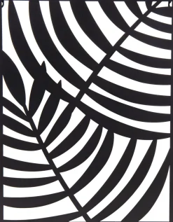 Mega Collections Outdoor-Wanddeko Farn schwarz 37 x 1 x 48 cm Outdoor-Wanddeko