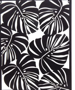 Online Mega Collections Outdoor-Wanddeko Monstera schwarz 37 x 1 x 48 cm Outdoor-Wanddeko