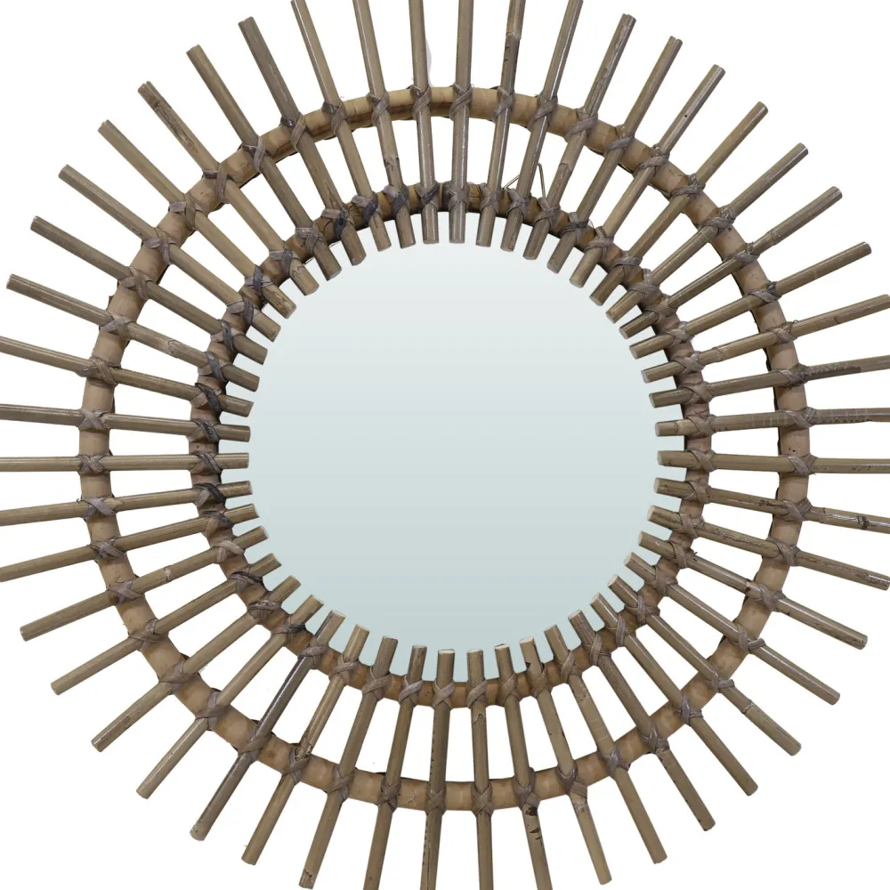 Best Mega Collections Spiegel Sonne Bantul naturell D 60 H 3 cm Gartenspiegel