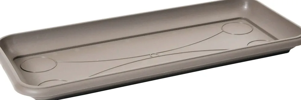 Best Mega Collections Untersetzer für Balkonkasten Linea taupe 95 x 40 x 6 cm Untersetzer