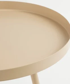 Sale Mica Decorations Beistelltisch Flores beige D 40 H 43,5 cm Beistelltische|Beistelltische