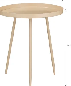 Sale Mica Decorations Beistelltisch Flores beige D 40 H 43,5 cm Beistelltische|Beistelltische