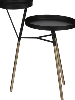 Mica Decorations Beistelltisch Piccolo schwarz 47 x 30 x 56 cm Beistelltische|Beistelltische