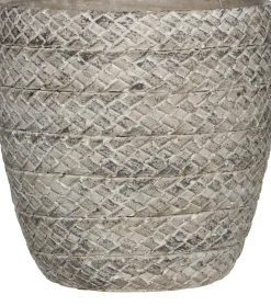 Sale Mica Decorations Blumentopf Alma rund D 21,5 cm H 21 cm hellgrau Blumentöpfe|Blumentöpfe & Pflanzgefäße