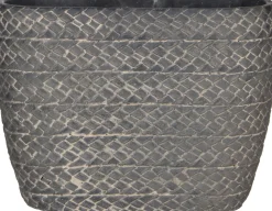 Sale Mica Decorations Blumentopf Alma oval 28 x 15 x 21 cm dunkelgrau Blumentöpfe|Blumentöpfe & Pflanzgefäße