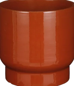 Mica Decorations Blumentopf mit Fuß Thiago rot D 15 H 14 cm Blumentöpfe|Blumentöpfe & Pflanzgefäße