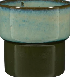 Mica Decorations Blumentopf Aster grün / blau D 22 H 20 cm Blumentöpfe & Pflanzgefäße|Blumentöpfe