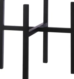 Mica Decorations Blumentopf-Ständer Ascot schwarz 45,5 x 45,5 x 40 cm Blumenständer