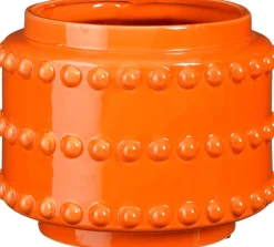 Mica Decorations Blumentopf Boaz orange D 21 H 16,5 cm Blumentöpfe|Blumentöpfe & Pflanzgefäße