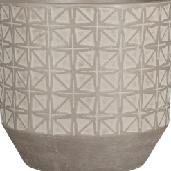 Outlet Mica Decorations Blumentopf Valley grau D 25 H 24 cm Blumentöpfe|Blumentöpfe & Pflanzgefäße