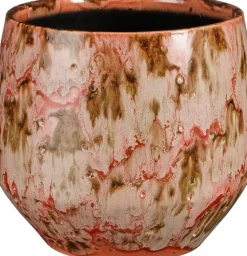 Outlet Mica Decorations Blumentopf Harris rot D 20 H 18 cm Blumentöpfe|Blumentöpfe & Pflanzgefäße