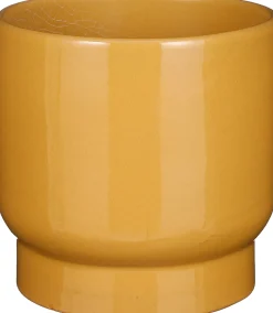 Online Mica Decorations Blumentopf mit Fuß Thiago gelb D 17 H 15 cm Blumentöpfe|Blumentöpfe & Pflanzgefäße