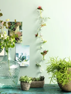 Discount Mica Decorations Blumentopf Alma 28 x 15 x 21 cm grau Blumentöpfe|Blumentöpfe & Pflanzgefäße