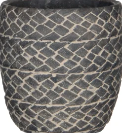 Online Mica Decorations Blumentopf Alma dunkelgrau D 13 H 13 cm Blumentöpfe & Pflanzgefäße|Blumentöpfe