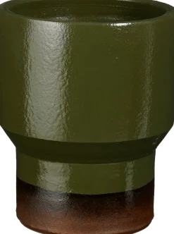 Clearance Mica Decorations Blumentopf Coimbra grün D 16 H 20 cm Blumentöpfe|Blumentöpfe & Pflanzgefäße