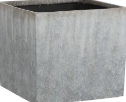 Sale Mica Decorations Blumentopf Bravo 25 x 25 x 23 cm grau Blumentöpfe|Blumentöpfe & Pflanzgefäße