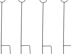 New Mica Decorations Gartenstecker Ziva 8 x 4 x 36 cm 4 St. Weihnachtsfiguren (Außen)