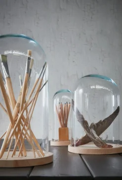 New Mica Decorations Glasglocke Hella transparent D 17 cm H 23 cm Glasglocken