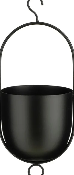 Hot Mica Decorations Hängetopf Bob schwarz 15 x 14 x 36 cm Blumenampeln & Hängetöpfe|Blumentöpfe & Pflanzgefäße