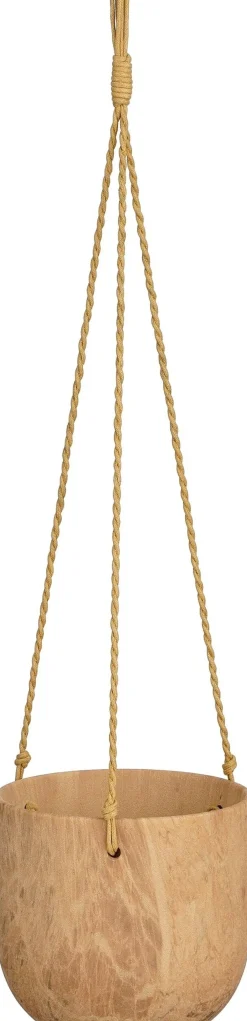 Outlet Mica Decorations Hängetopf Trentino braun D 15 H 14 cm Blumenampeln & Hängetöpfe|Blumentöpfe & Pflanzgefäße