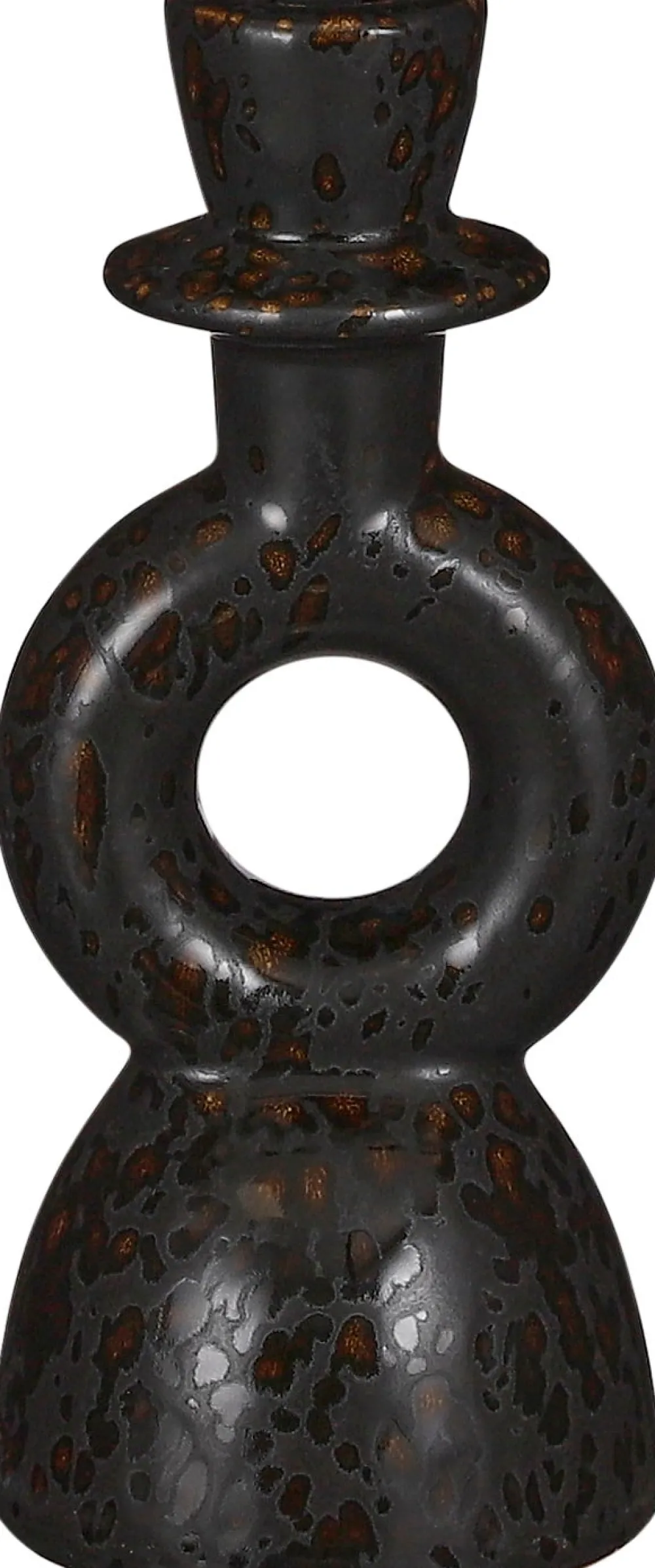 Mica Decorations Kerzenständer schwarz D 8 H 18 cm Kerzenständer