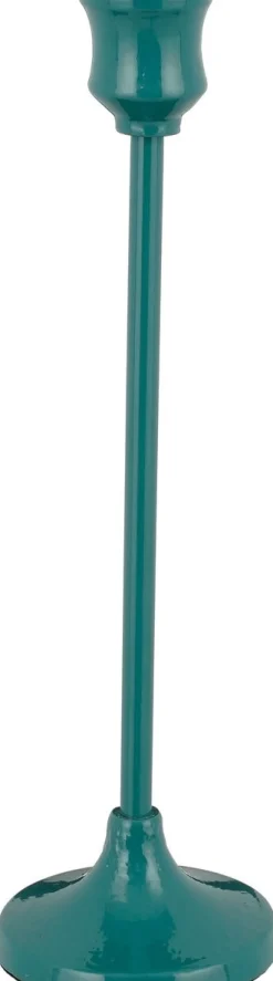 Outlet Mica Decorations Kerzenständer Tulli türkis D 8,5 H 30 cm Kerzenständer