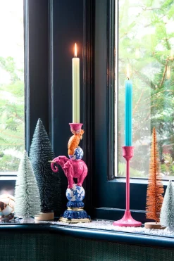 Outlet Mica Decorations Kerzenständer Tulli hellrosa D 8,5 H 30 cm Kerzenständer