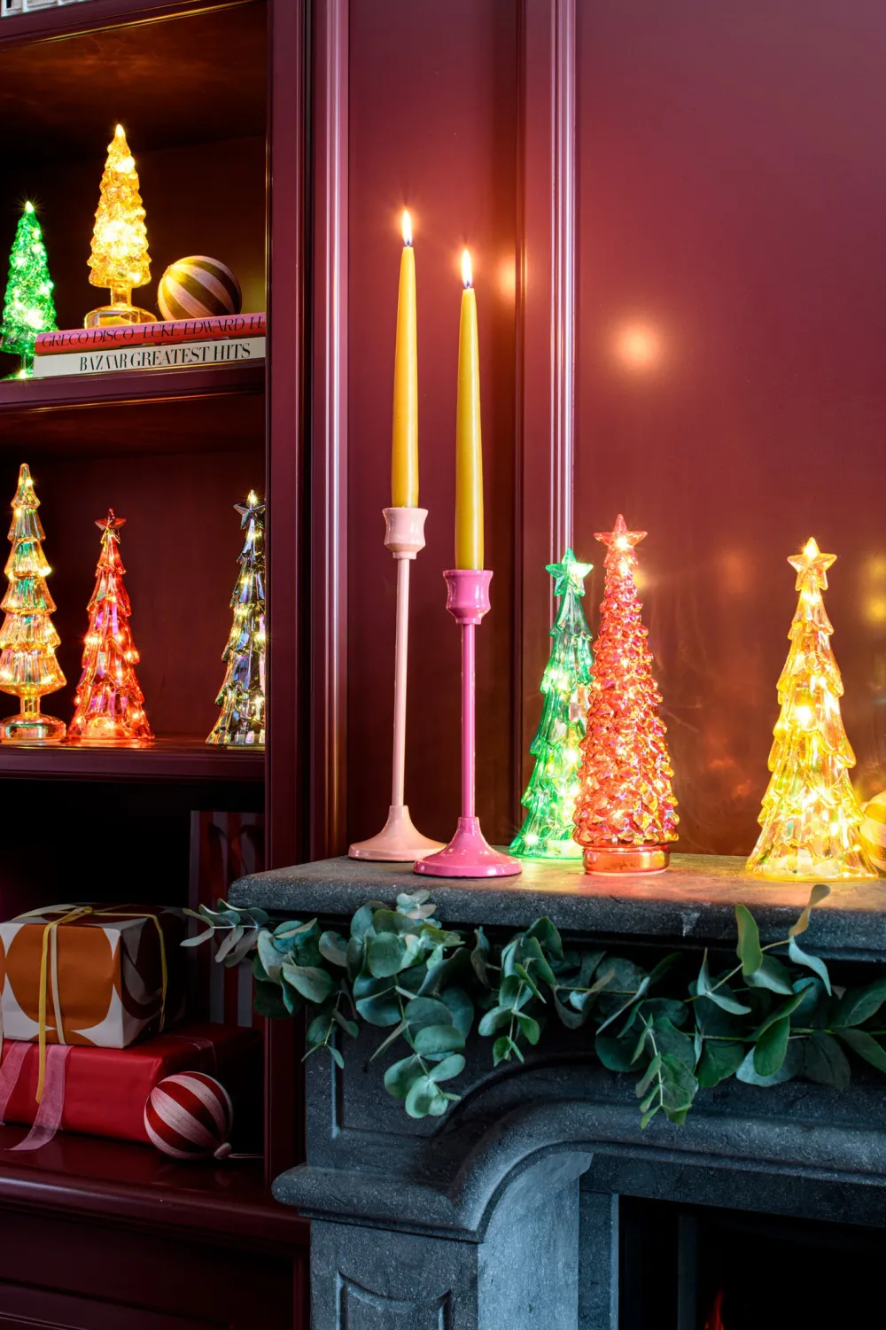 Outlet Mica Decorations Kerzenständer Tulli hellrosa D 8,5 H 30 cm Kerzenständer