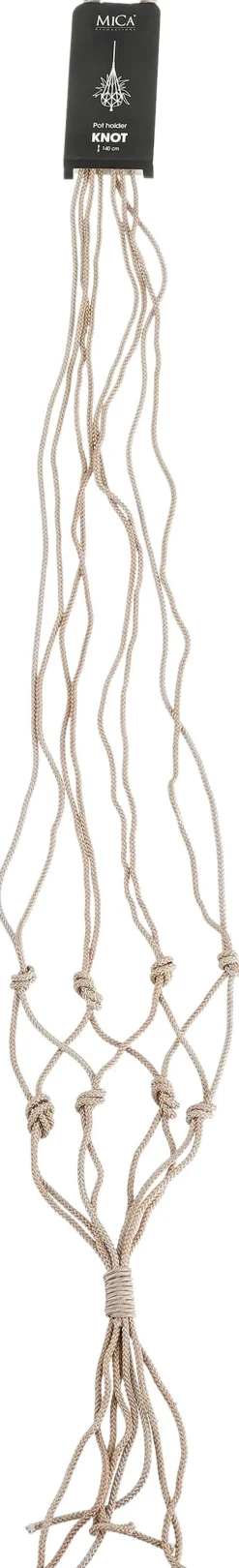 Sale Mica Decorations Makramee Blumenampel Knoten braun H 140 cm Blumenampeln & Pflanzenhalter