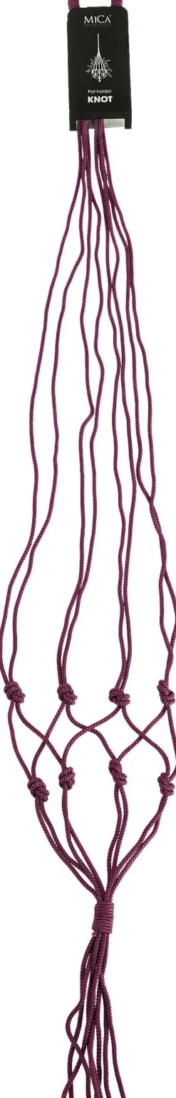 Sale Mica Decorations Makramee Blumenampel Knoten lila H 140 cm Blumenampeln & Pflanzenhalter