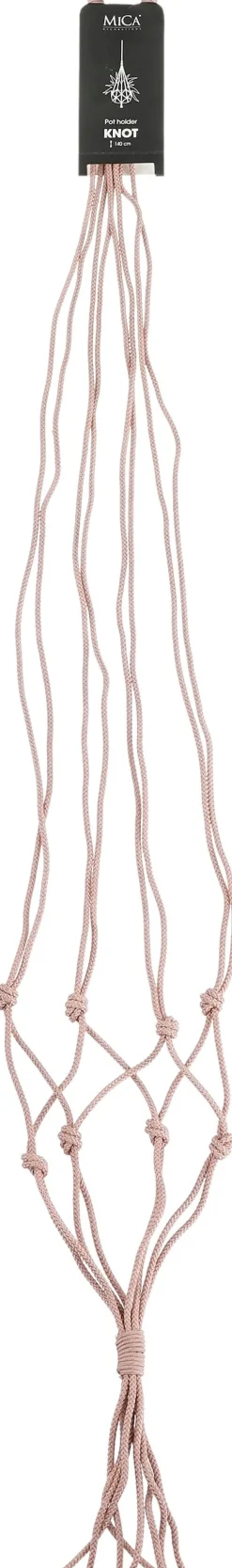 Sale Mica Decorations Makramee Blumenampel Knoten hell lila H 140 cm Blumenampeln & Pflanzenhalter