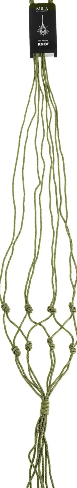 Hot Mica Decorations Makramee Blumenampel Knoten grün H 140 cm Blumenampeln & Pflanzenhalter