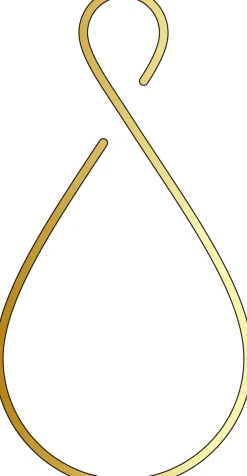 Outlet Mica Decorations Pflanzenstütze Erweiterung Tropfen gold D 15 H 30 cm Blumenampeln & Pflanzenhalter|Haken & Bügel