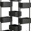 Discount Mica Decorations Pflanzenwand / Raumteiler Nando schwarz 40 x 25 x 178 cm Pflanztische & -Regale