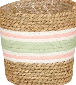 Mica Decorations Pflanzkorb Rachel hellgrün D 16 H 16 cm Pflanzkörbe|Pflanzkörbe