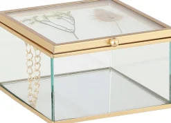 Outlet Mica Decorations Schmuckkästchen Gloria gold 12 x 12,5 x 7 cm Aufbewahrung