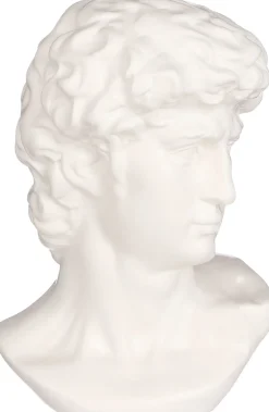 Discount Mica Decorations Skulptur Kopf weiß 18,5 x 16,5 x 28,5 cm Dekofiguren & -Objekte