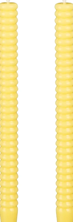 Outlet Mica Decorations Stabkerzen Twist gelb 8,5 Std. 2 St. Teelichter