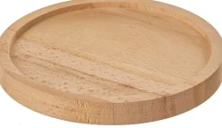 Best Mica Decorations Teller für Glasglocke Hella Holz hell D 17,5 cm H 2 cm Glasglocken