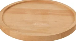 Discount Mica Decorations Teller für Glasglocke Hella Holz hell D 23,5 cm H 2 cm Glasglocken