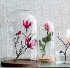 Clearance Mica Decorations Teller für Glasglocke Hella Holz dunkel D 21,5 cm H 2 cm Glasglocken