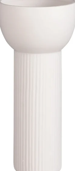 Discount Mica Decorations Vase Pino weiß D 13,5 H 25,5 cm Vasen & Krüge|Blumentöpfe & Pflanzgefäße