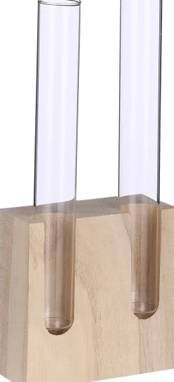 Discount Mica Decorations Vase Stephen transparent;braun 16,5 x 10 x 23 cm Vasen & Krüge|Blumentöpfe & Pflanzgefäße