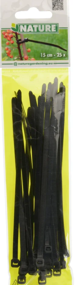 Sale Nature Kabelbinder 15 cm schwarz 25 St. Rankhilfen|Bindematerial