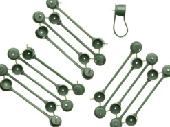 Nature Pflanzenklammern grün D 15 mm 15 St. Rankhilfen|Bindematerial